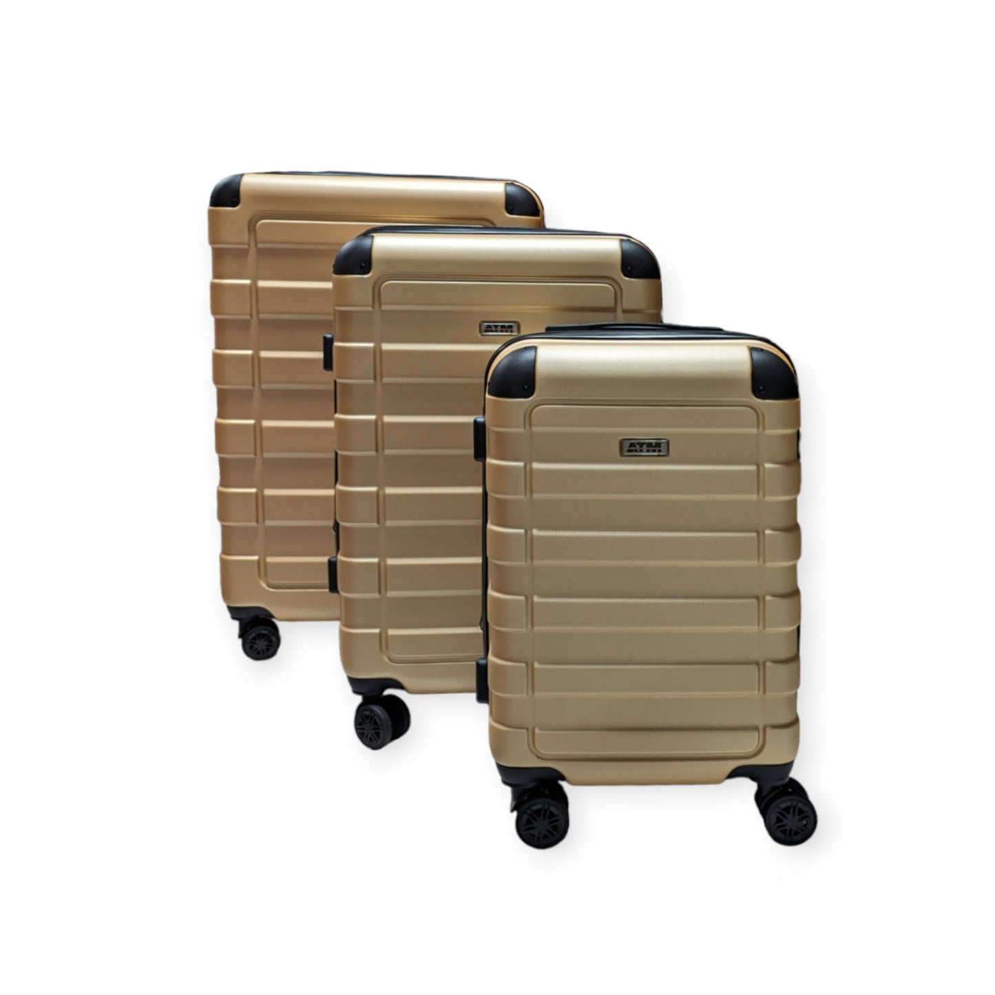 Classic Collection Gold Luggage 3 Piece Set (20/26/30") Suitcase Lock Spinner