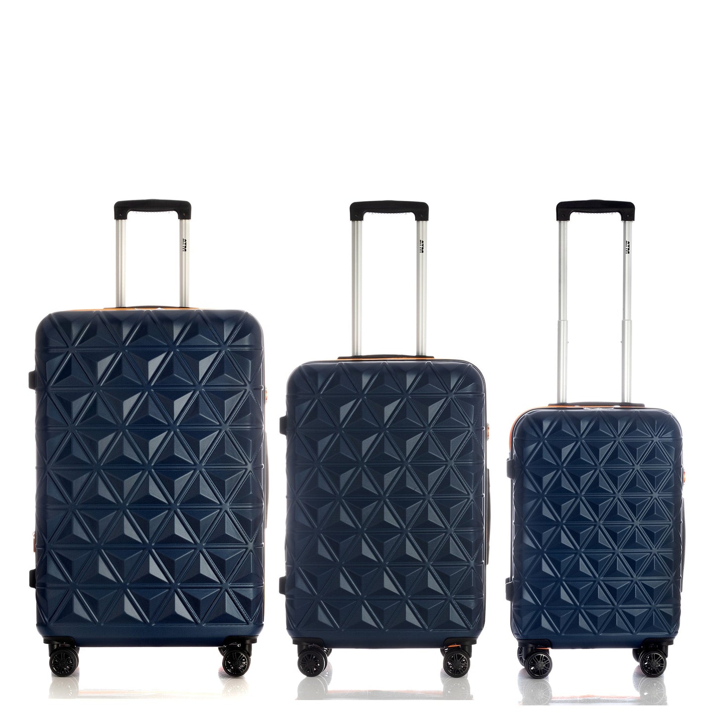 Cosmos Collection Navy Blue Luggage 3 Piece Set (21/25/29") Suitcase Lock Spinner Hardshell