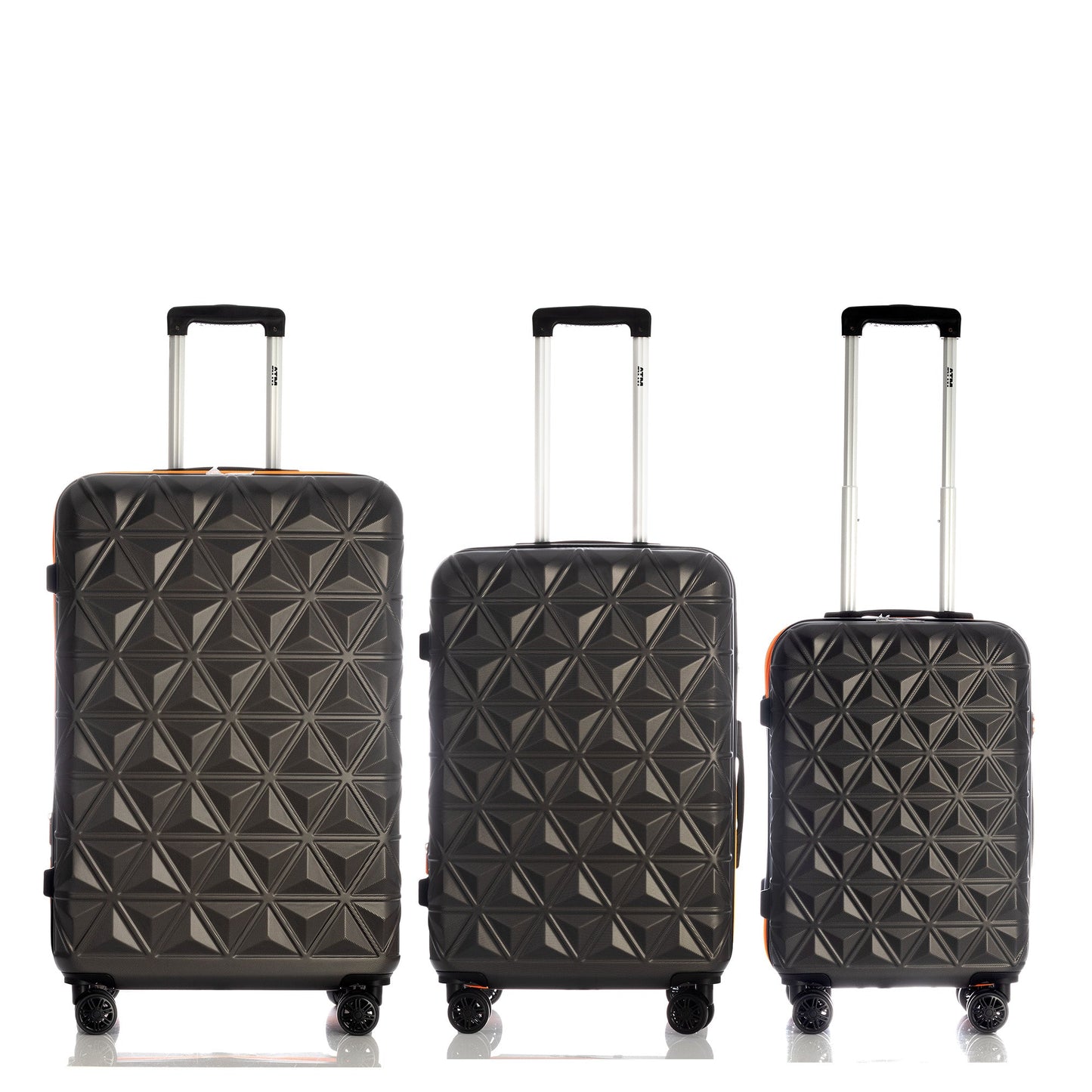 Cosmos Collection Black Luggage 3 Piece Set (21/25/29") Suitcase Lock Spinner Hardshell