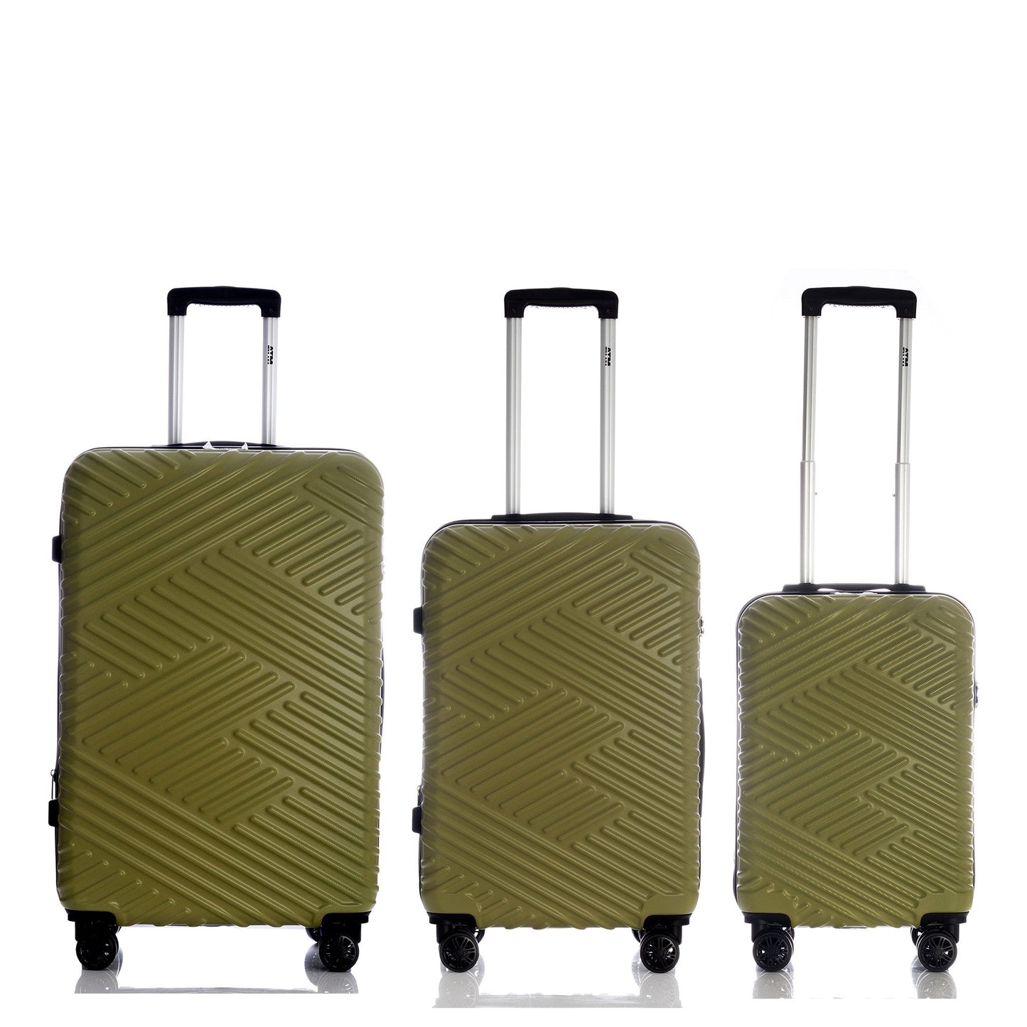Neon Collection Green Luggage Set(21/25/29") Suitcase Lock Spinner Hardshell