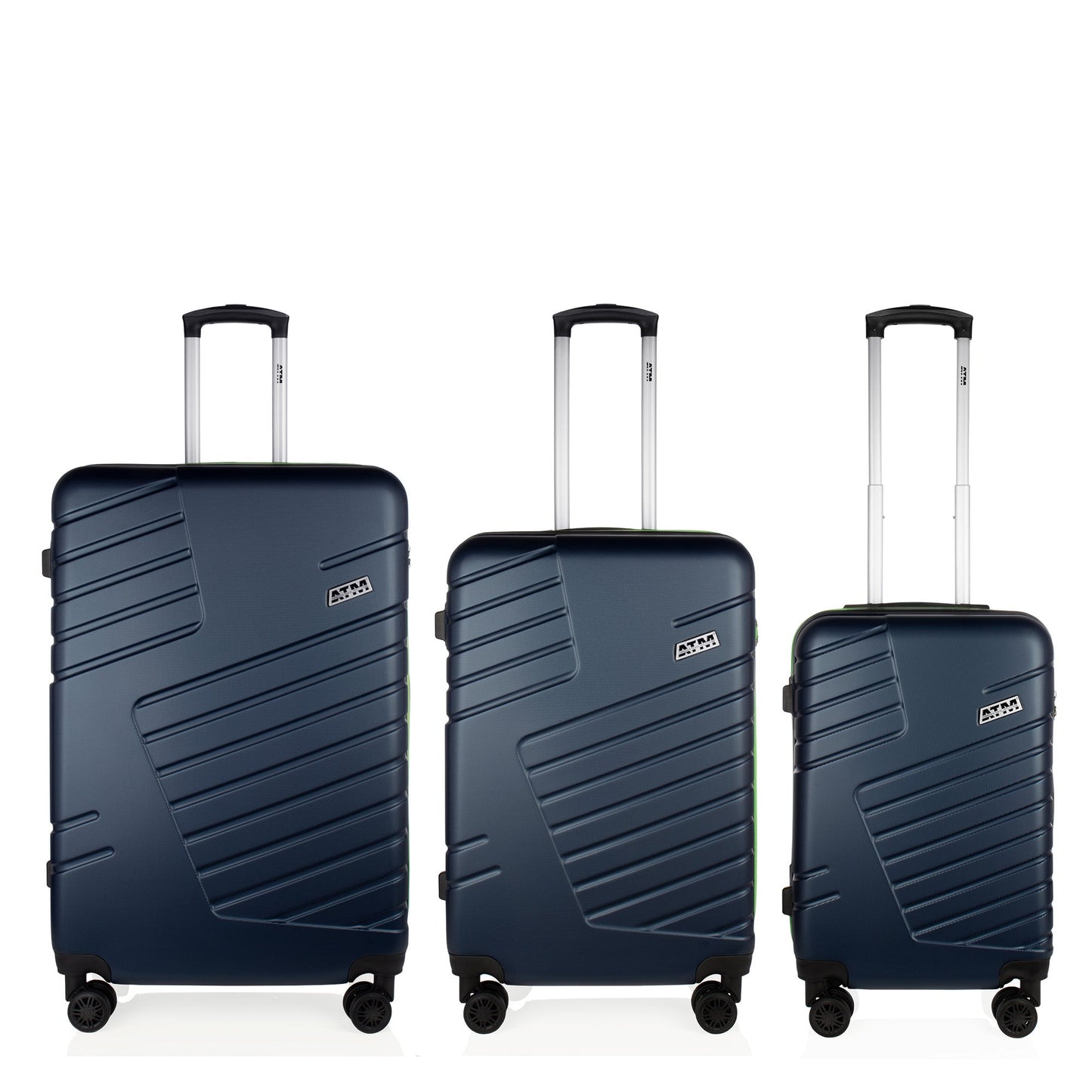 LUCKY Collection Blue Set Luggage (21/25/29") Suitcase Lock Spinner Hardshell