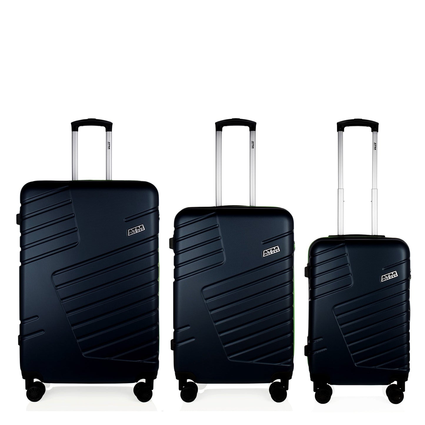 LUCKY Collection Black Set Luggage (21/25/29") Suitcase Lock Spinner Hardshell