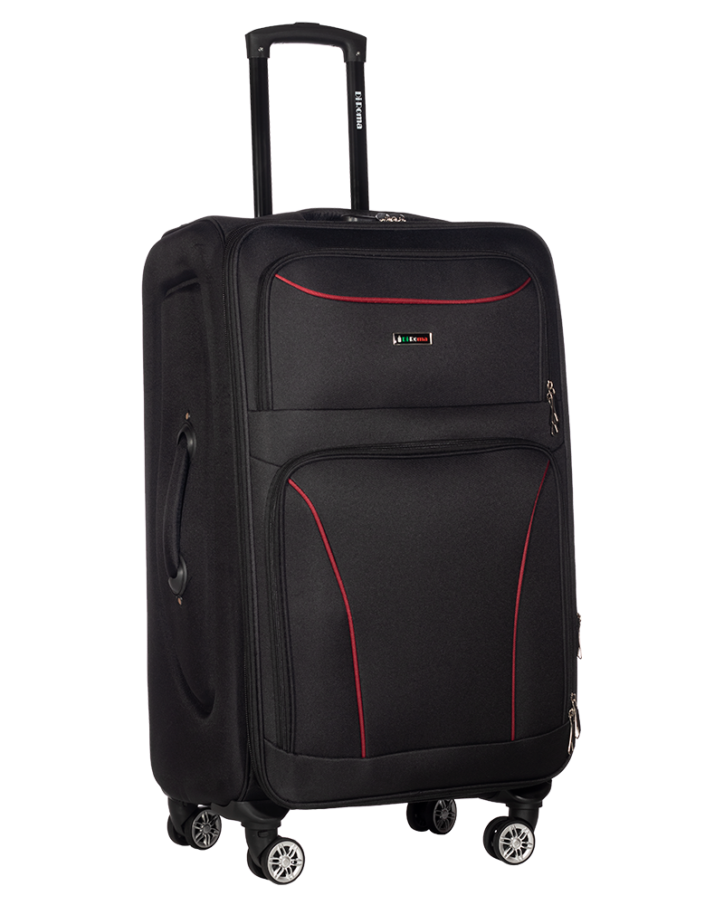 Victoria Collection Black Set(20/26/28/30") Suitcase Lock Spinner Soft