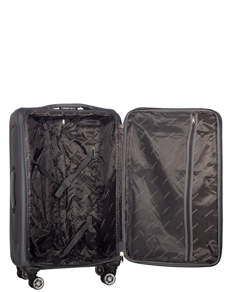 Victoria Collection Gray Luggage Set(20/26/28/30") Suitcase Lock Spinner Soft