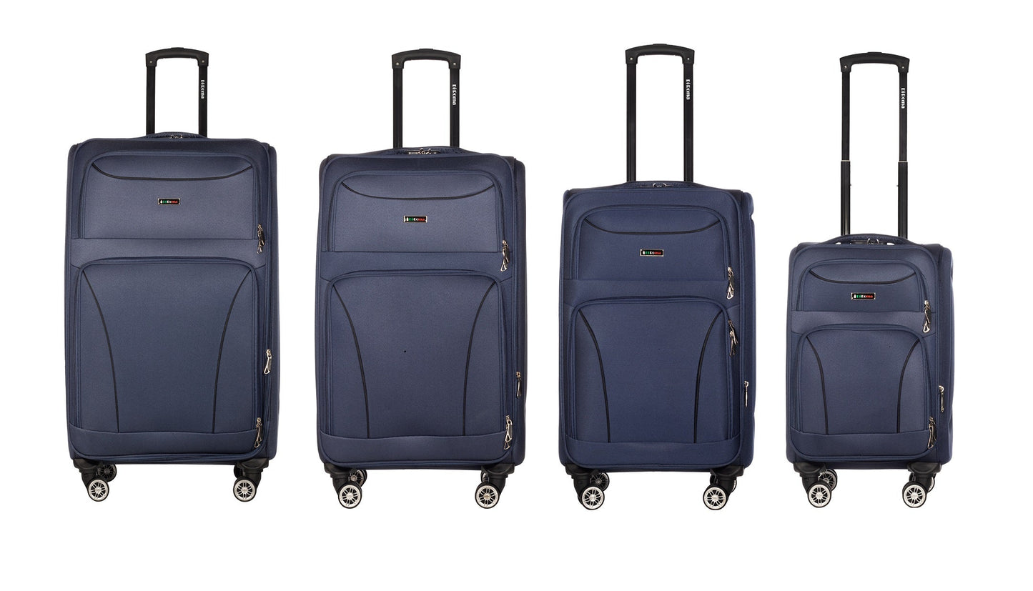 Victoria Collection Blue Luggage Set(20/26/28/30") Suitcase Lock Spinner Soft