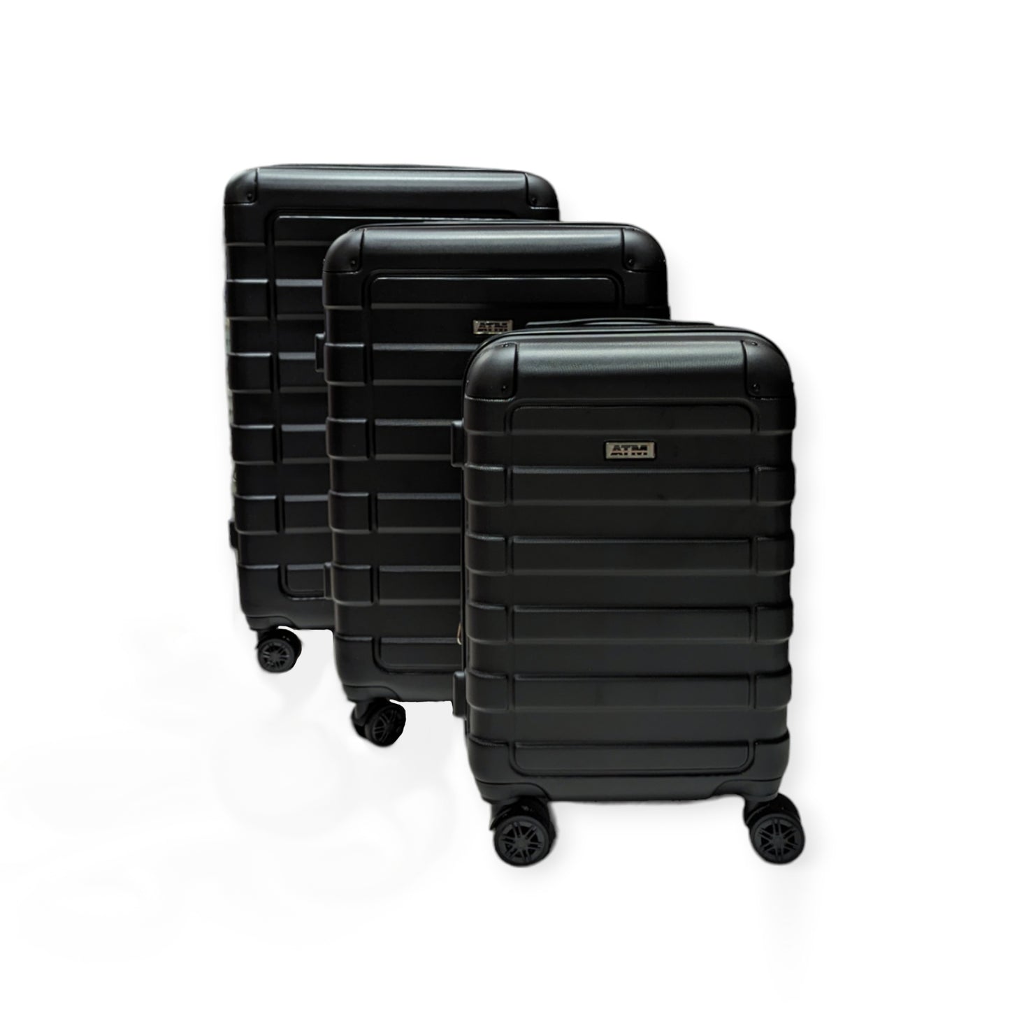 Classic Collection Black Luggage 3 Piece Set (20/26/30") Suitcase Lock Spinner