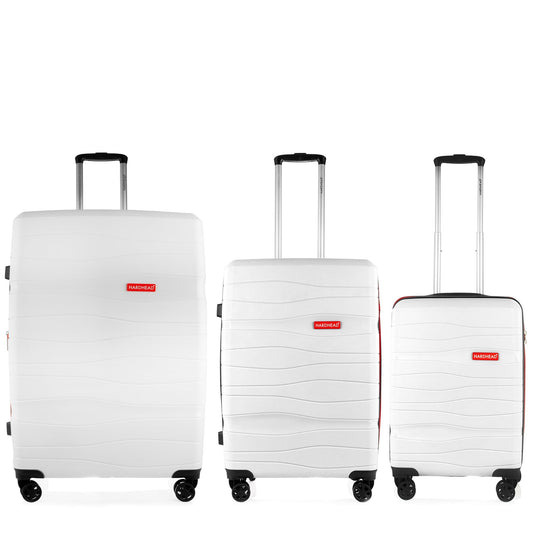 Polyprop White 3 pieces luggage set