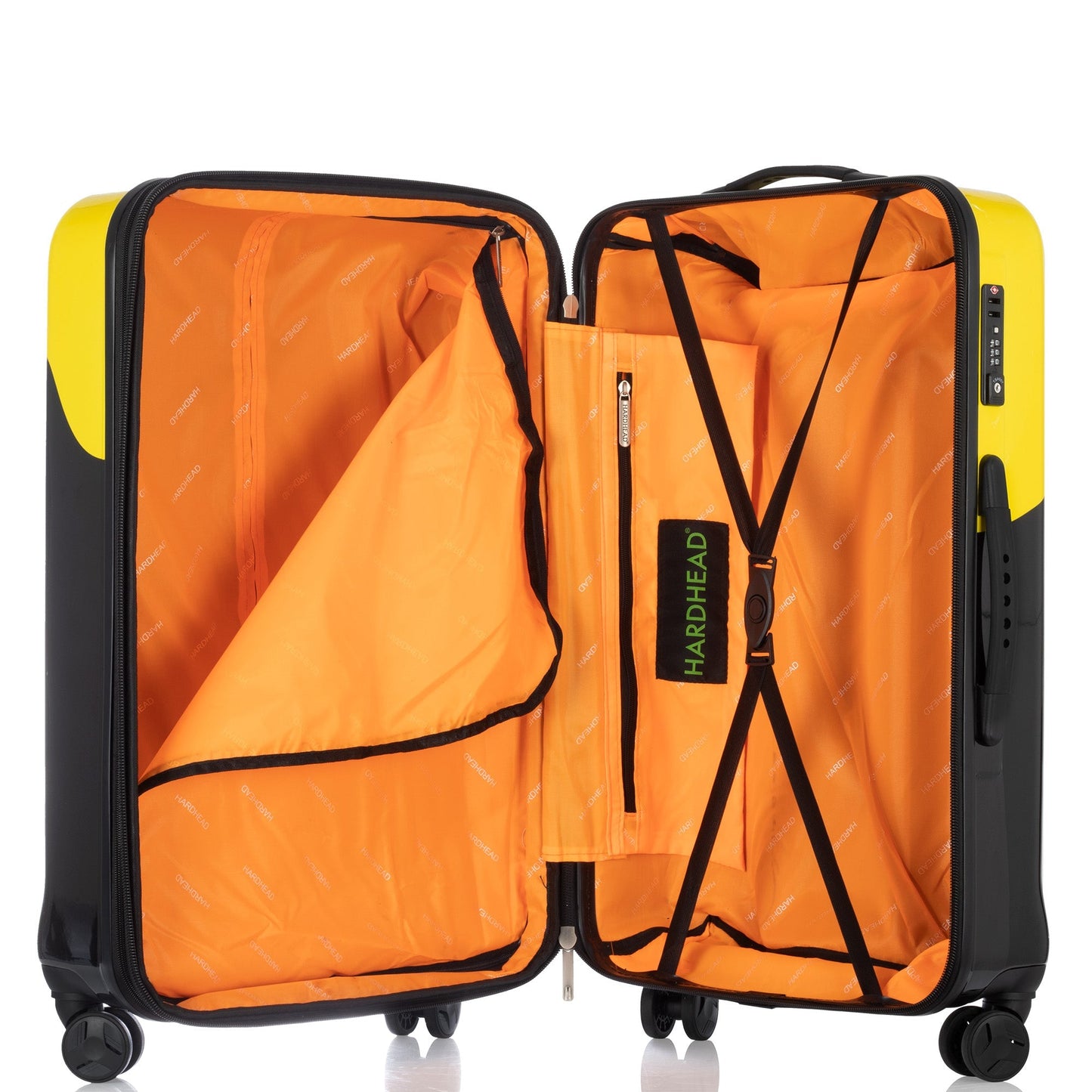 Melted Slime Collection Black with Orange/Yellow/Green Luggage (22/26/30") Suitcase Lock Spinner Hardshell