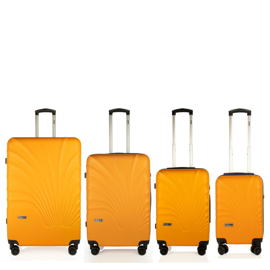 Fanciful Collection Orange Luggage 4 Piece Set