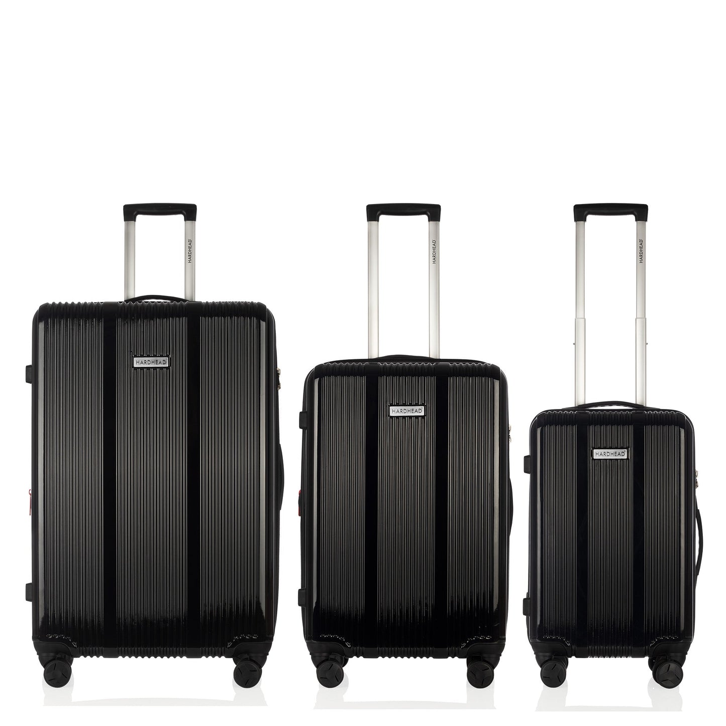 Change Collection Black 3pc Luggage Set (20/24/29") Suitcase Lock Spinner Hardshell