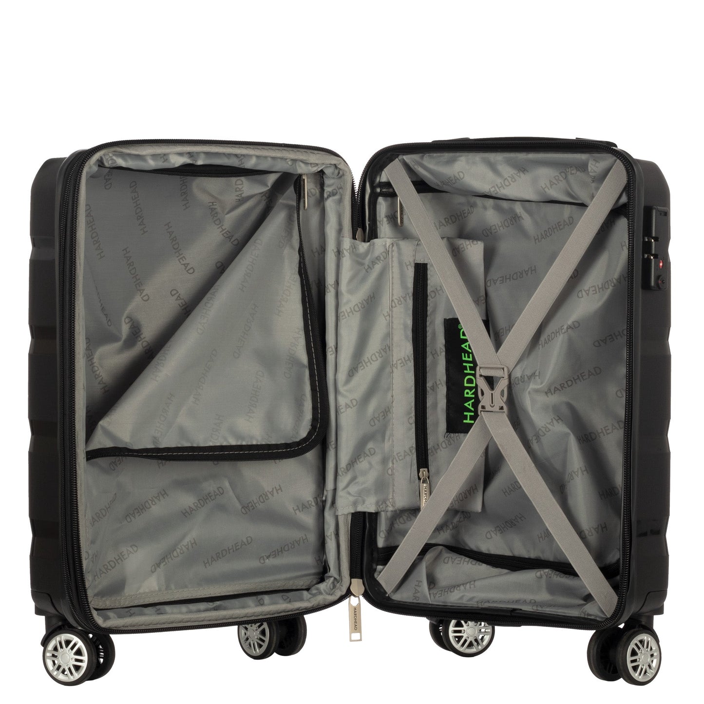 Ian Collection Black luggage (18") Suitcase Lock Spinner Hardshell