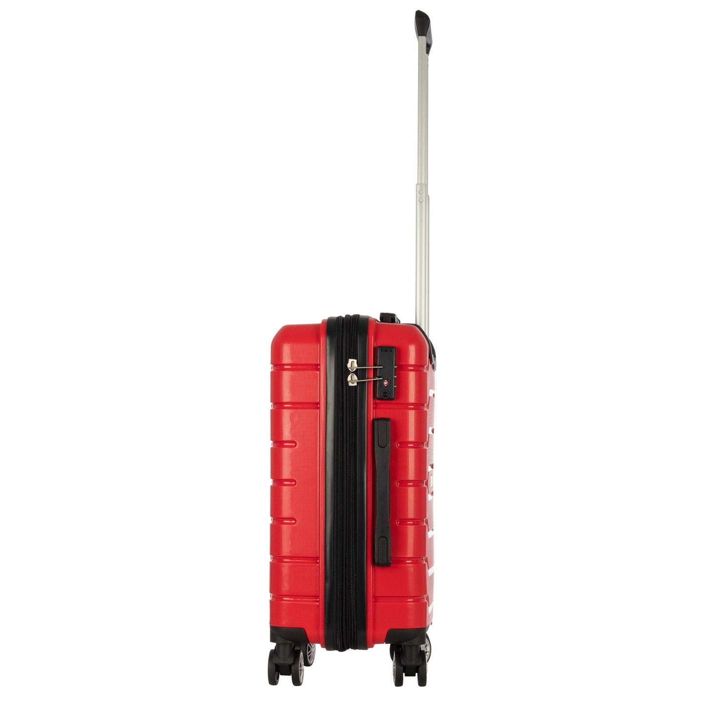 Ian Collection Red Luggage (20") Suitcase Lock Spinner Hardshell