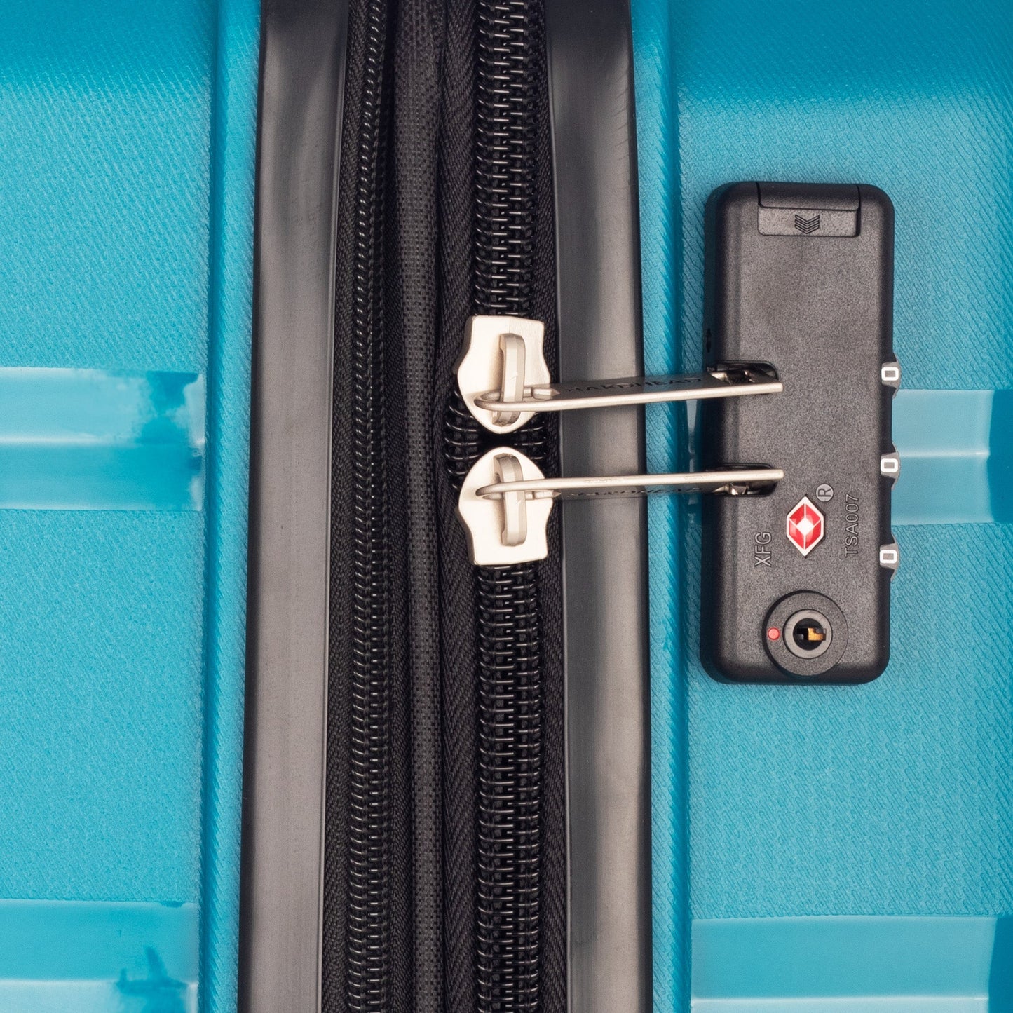 Ian collection turquoise hardhead Luggage (18") Suitcase Lock Spinner Hardshell