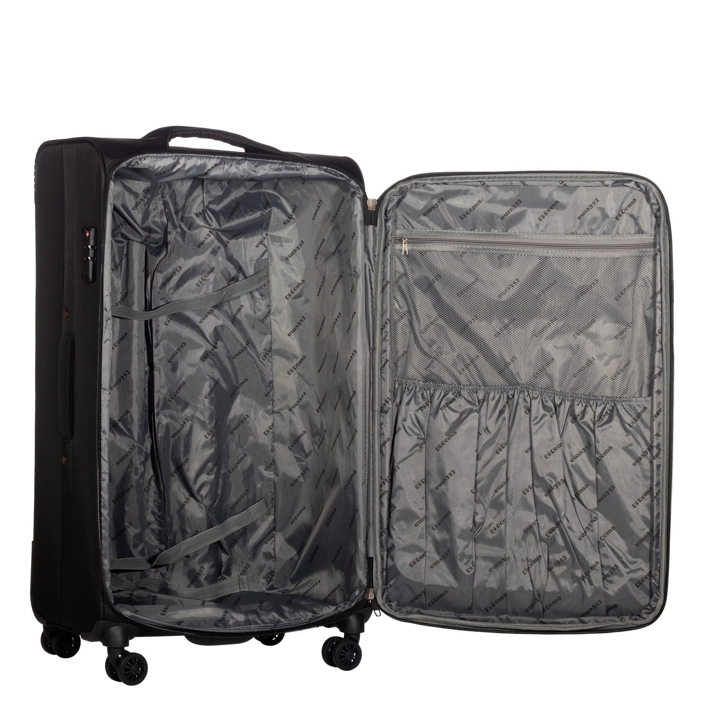 Luca Collection Black luggage (20/26/30") Suitcase