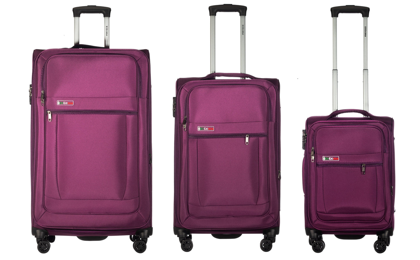 Luca Collection Purple luggage Set 3pc(20/26/30") Suitcase