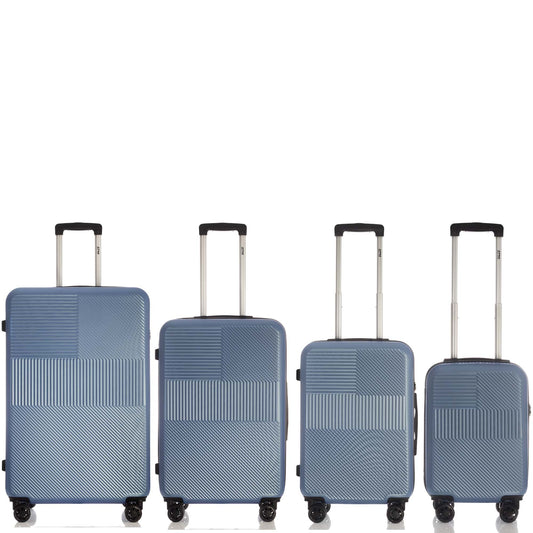 Vita Collection Blue Luggage 4 Piece Set (18/22/26/30") Suitcase Lock Spinner Hardshell