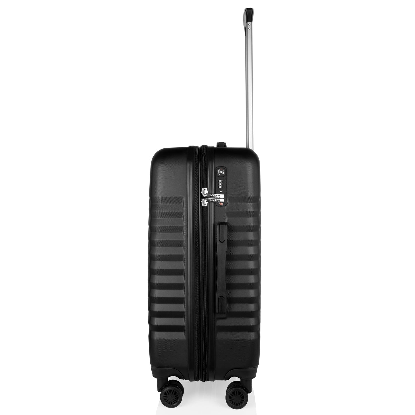 Core Collection Black Luggage 3 Piece Set (20/24/28") Suitcase Lock Spinner