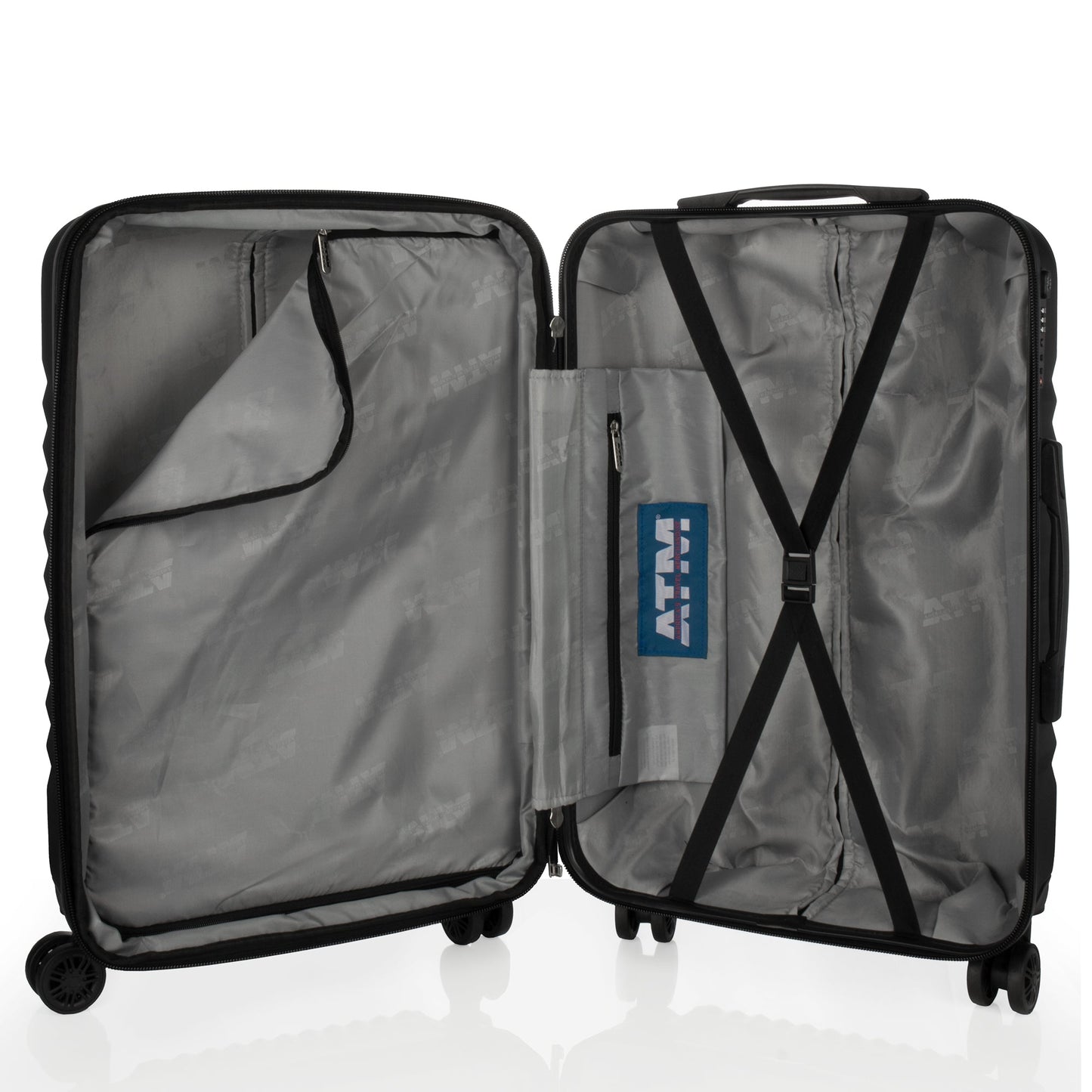 Core Collection Black Luggage 3 Piece Set (20/24/28") Suitcase Lock Spinner