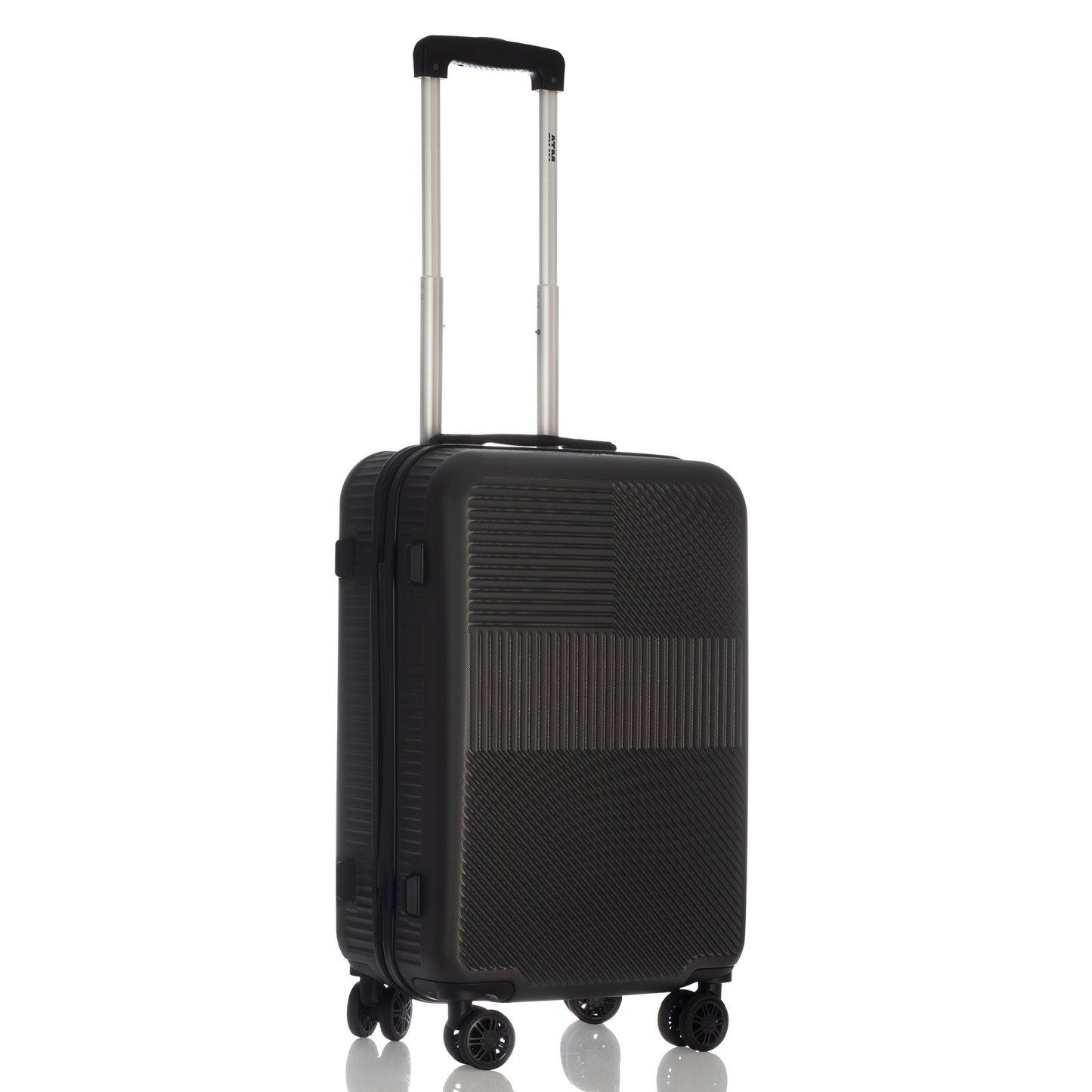 Vita Collection Black Luggage 4 Piece Set (18/22/26/30") Suitcase Lock Spinner Hardshell