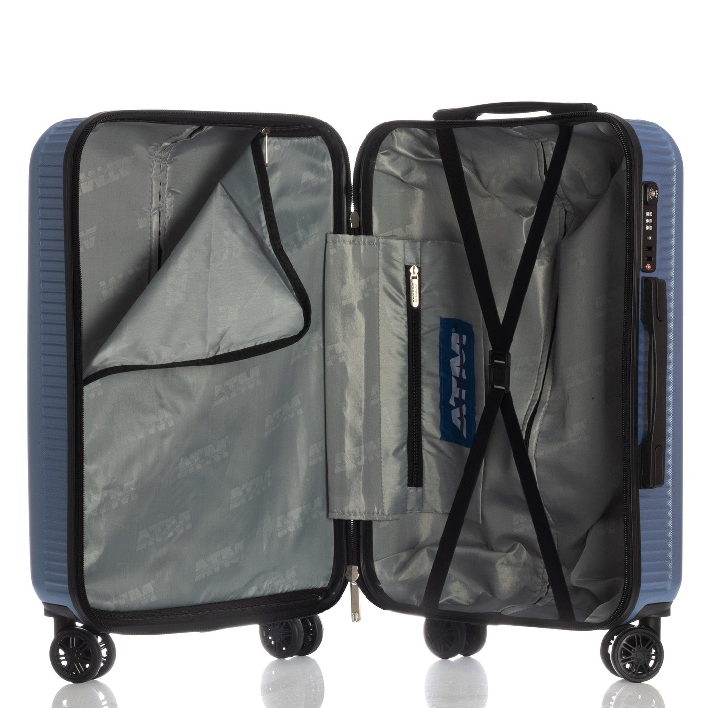 Vita Collection Blue Luggage 4 Piece Set (18/22/26/30") Suitcase Lock Spinner Hardshell