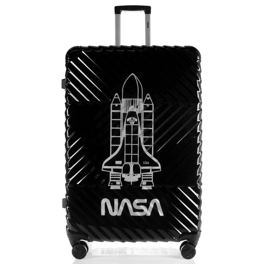 Space Shuttle Collection Black Luggage (21/25/29") Suitcase Lock Spinner Hardshell