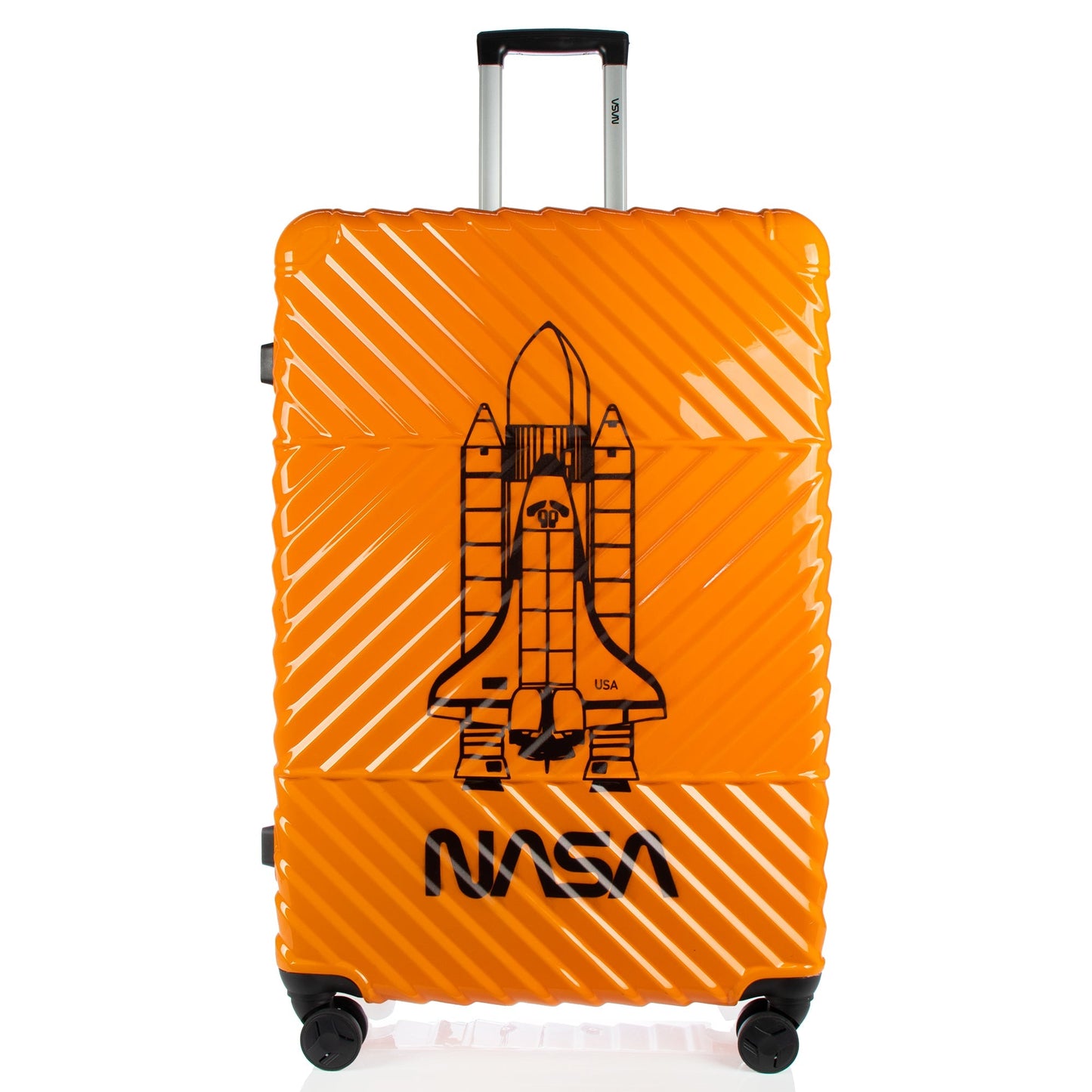 Space Shuttle Collection Orange Luggage (21/25/29") Suitcase Lock Spinner Hardshell