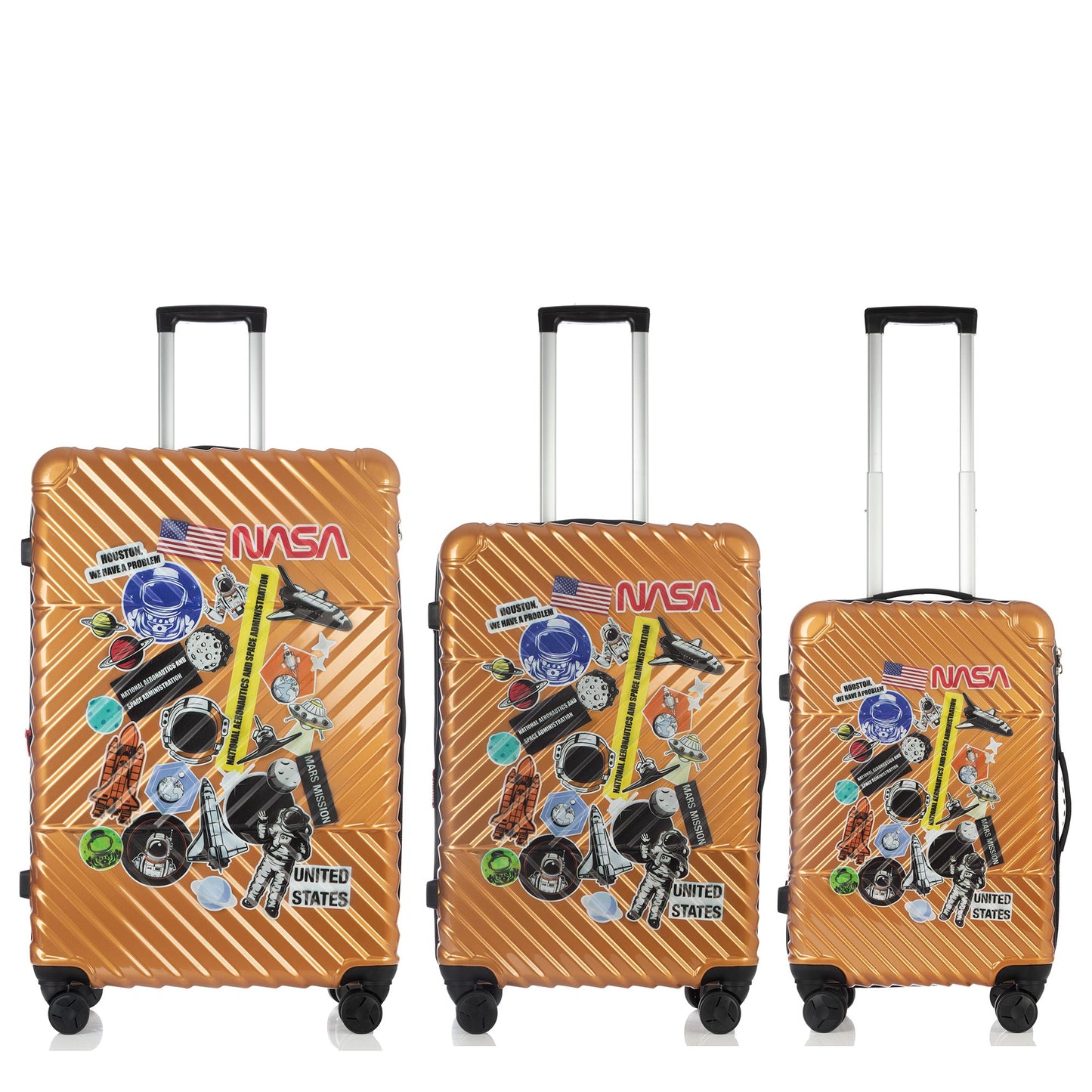 Mission Patches Collection Copper Luggage Set(21/26/29")