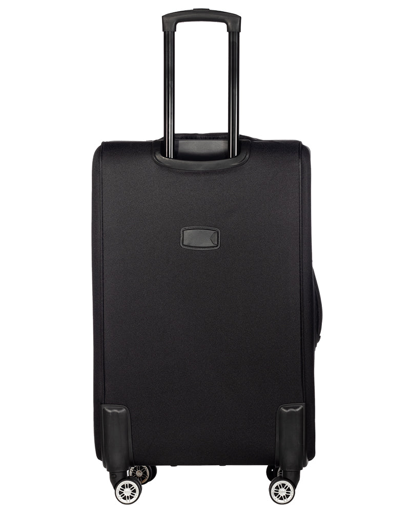 Victoria Collection Black Set(20/26/28/30") Suitcase Lock Spinner Soft