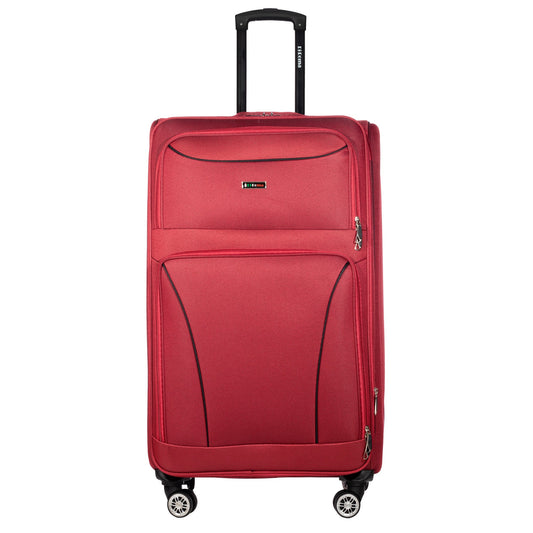 Victoria Collection Red Luggage (20/26/28/30") Suitcase Lock Spinner Soft
